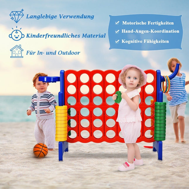 Großes 4er Jumbo 4er Set für Kinder &amp; Erwachsene 84 x 33 x 79 cm Rot + Blau