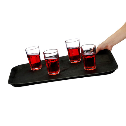 Velký černý gastro podnos 56x41cm – protiskluzový povrch