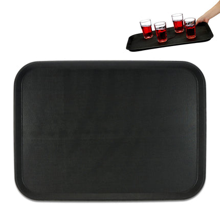 Velký černý gastro podnos 56x41cm – protiskluzový povrch