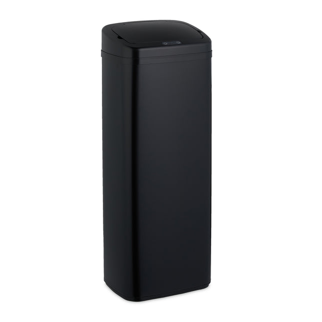 Large Black Steel Kitchen Bin with Sensor