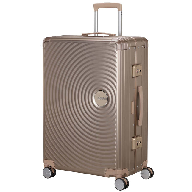 Velký bronzový hliníkový kufr, design Soundbox, 77 cm