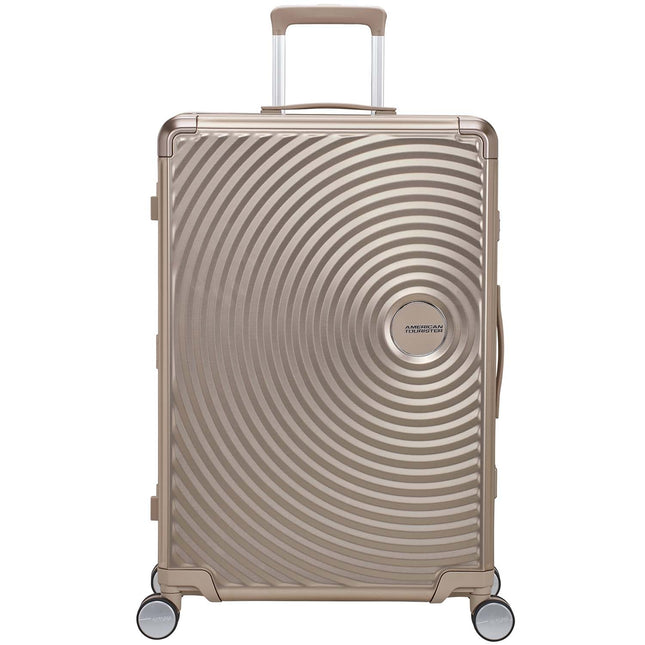 Velký bronzový hliníkový kufr, design Soundbox, 77 cm