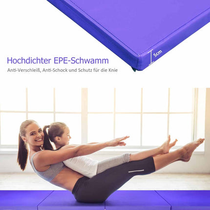 Velká skládací gymnastická žíněnka s madly, tloušťka 5cm