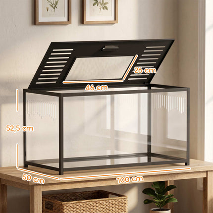 Large Hamster Cage, 100x50x52.5 cm, Acrylic & Aluminum