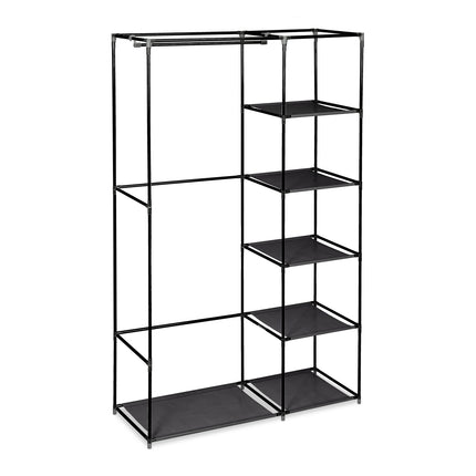 Großer Stoffkleiderschrank mit Kleiderstange