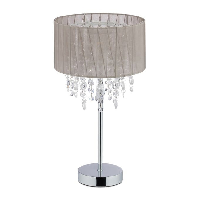 Velká stolní lampa organza křišťál