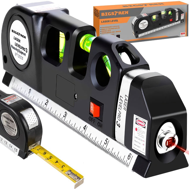 Laserová vodováha s pásmem 250cm Bigstren 21747
