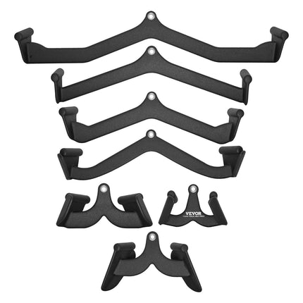 Lat Pulldown Attachment Set – 7-Piece Solid Steel, Rubber Grip
