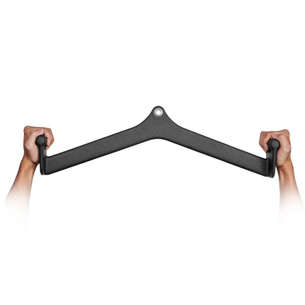 Lat Pulldown Attachment, Solid Steel V-Bar, Rubber Grip