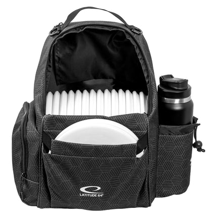 Latitude 64 Compact Disc Golf Backpack for Discs, Black