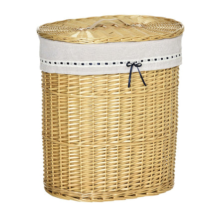 Ratanový koš na prádlo s víkem, objem 100L, přírodní