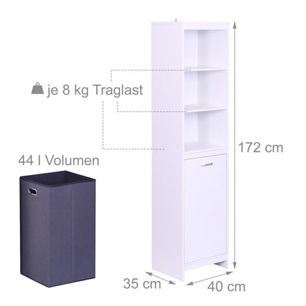 Skříňka na prádlo s vakem 44L, odolná proti vlhkosti