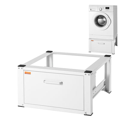 Laundry Pedestal With Drawer, 299kg Steel Washer Base