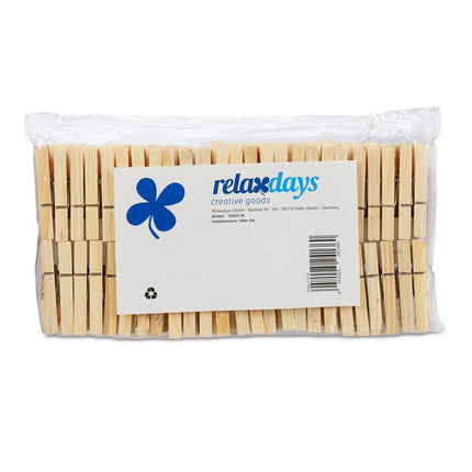 Dřevěné kolíčky na prádlo, sada 100 ks