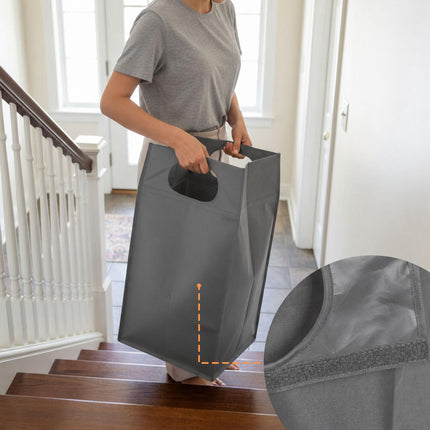 Laundry Sorter with 3 Bags & Shelf – Grey