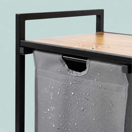 Laundry Sorter with 3 Bags & Shelf – Grey