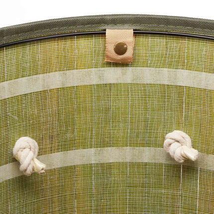 Laundry basket bamboo round