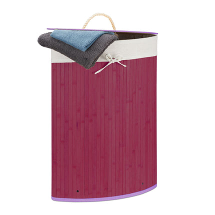 Laundry basket corner bamboo
