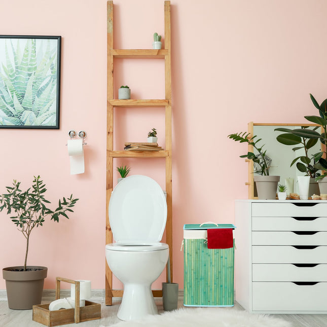 Laundry basket corner bamboo