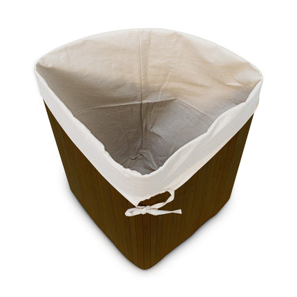 Laundry basket corner bamboo