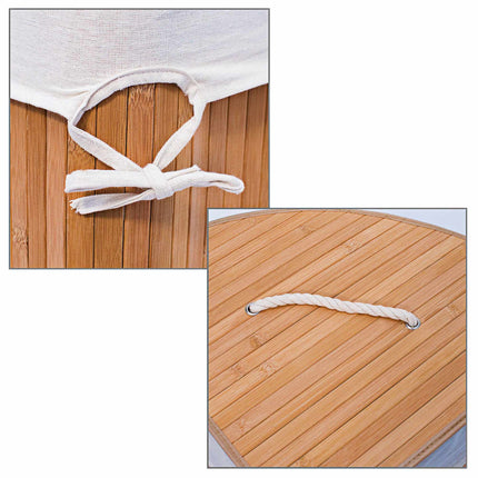 Laundry basket corner bamboo
