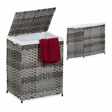Laundry basket in rattan look 90 l