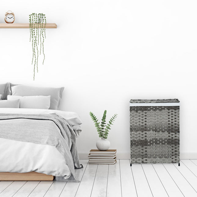 Laundry basket in rattan look 90 l