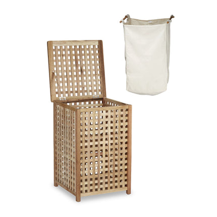 Wasmand van notenhout