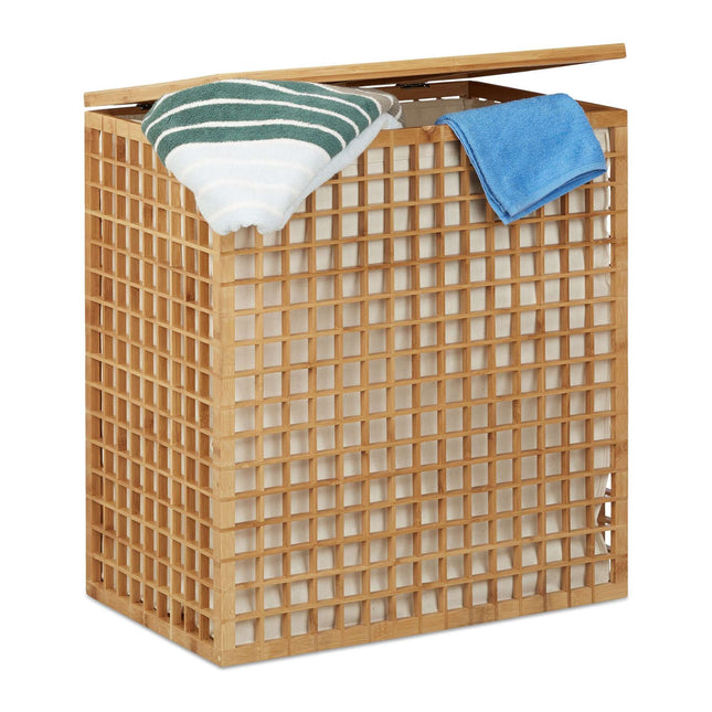Laundry basket with 2 compartments