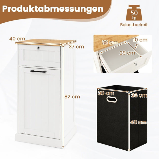 Laundry cupboard with basket free-standing fold-out laundry basket with drawer white