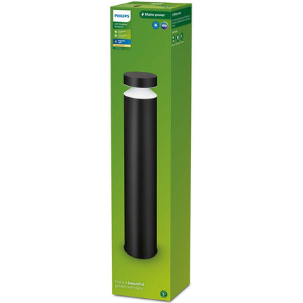 LED sloupkové svítidlo Laven, nerezová ocel, černé, IP44, teplá, 6W 600lm