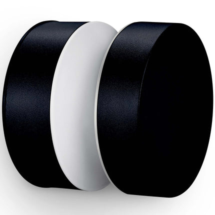 LED nástěnná lampa Laven, nerezová ocel, černá, IP44, teplá, 6W 600lm