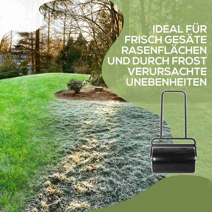 Zahradní válec s U-rukojetí, kov, objem 38L