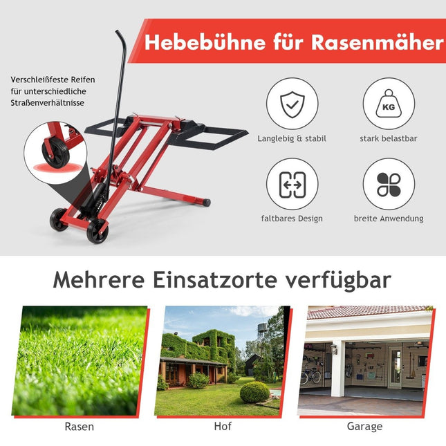 Rasentraktor-Heber, 227 kg Tragkraft, höhenverstellbar
