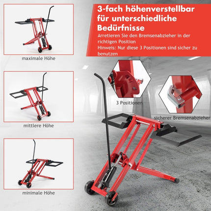 Zvedák na zahradní traktor, nosnost 227 kg, nastavitelná výška