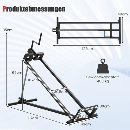 Zvedák na zahradní traktor, nastavitelný, nosnost 400 kg, skládací
