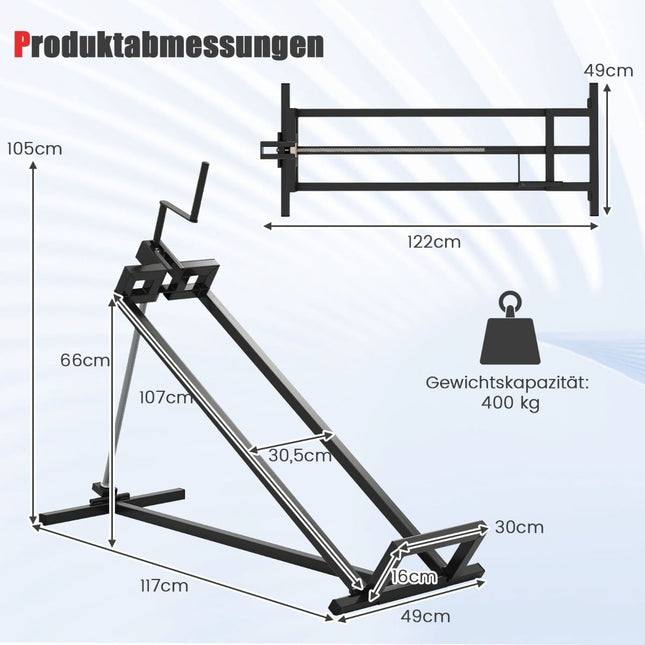 Zvedák na zahradní traktor, nastavitelný, nosnost 400 kg, skládací