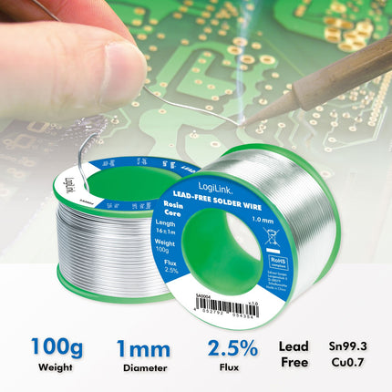 Bezolovnatá pájka 1mm 100g