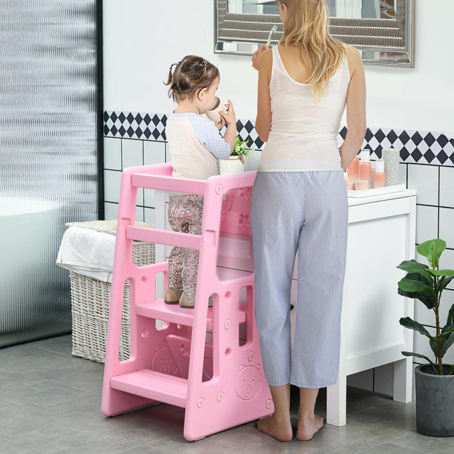 Montessori učící věž, schůdek, výškově nastavitelná, HDPE