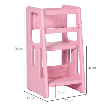 Montessori Learning Tower Step Stool, adjustable height, HDPE
