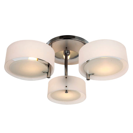 LED stropní lampa, 3 žárovky, E27 40W, teplá bílá, Ø64cm