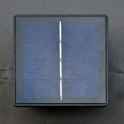 Velký LED zahradní slunečník, oválný 440x260cm, tmavě šedý