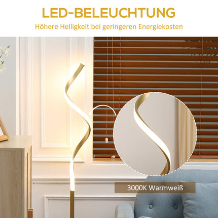 Spirálová LED stojací lampa teplá bílá, vodotěsná, 10W