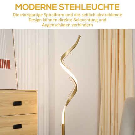 Spirálová LED stojací lampa teplá bílá, vodotěsná, 10W