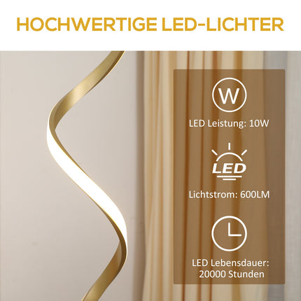 Spirálová LED stojací lampa teplá bílá, vodotěsná, 10W