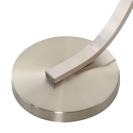 Curved LED floor lamp - warm white, aluminium, 149 cm