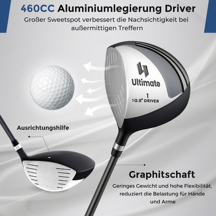 Kompletní pánská sada golfových holí pro leváky s bagem