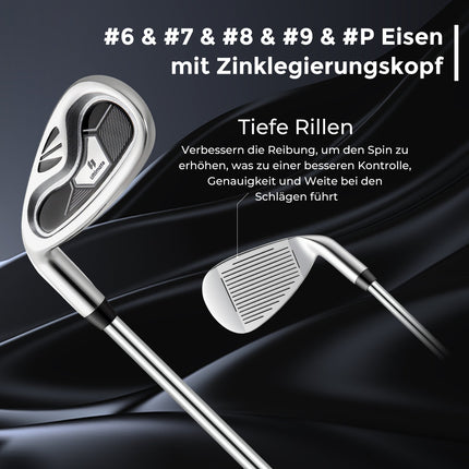 Kompletní pánská sada golfových holí pro leváky s bagem
