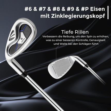 Kompletní pánská sada golfových holí pro leváky s bagem