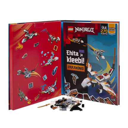 Lego Ninjago Activity Book "Build And Stick: Dragons" (In Estonian Lang.)
